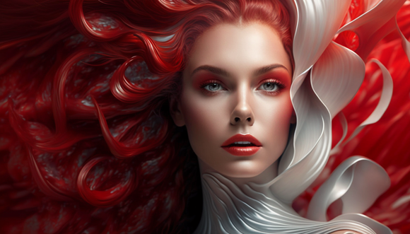 Woman with hair colour hair