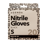 Agenda Black Nitrile Gloves Pack of 20