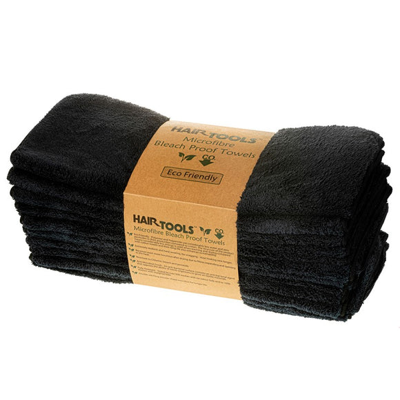 Hairtools Microfibre Black Bleach Proof Towels
