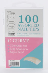 The Edge Big C Curve Tips 100 Assorted