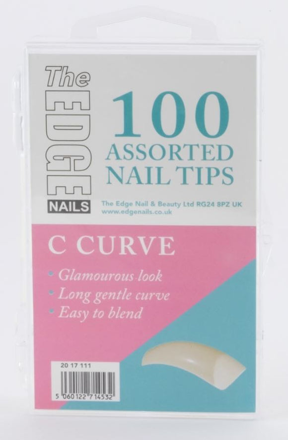 The Edge Big C Curve Tips 100 Assorted