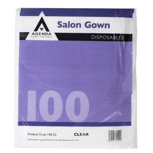 salon gowns disposable clear
