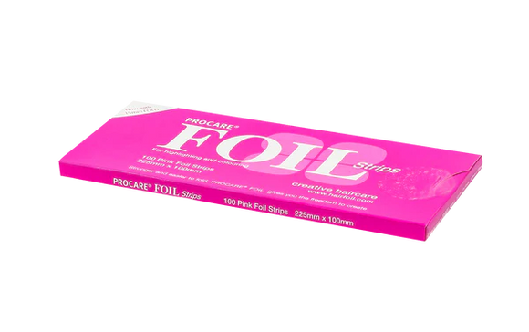 Procare foil strips x 100 pink