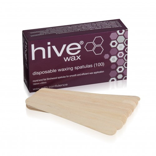 Hive Disposable Wooden Spatulas 15cm x 2cm