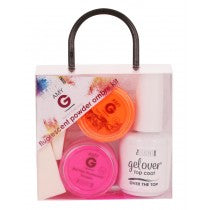 Hot Pink & Hot Orange Fluorescent Powder Ombre Kits