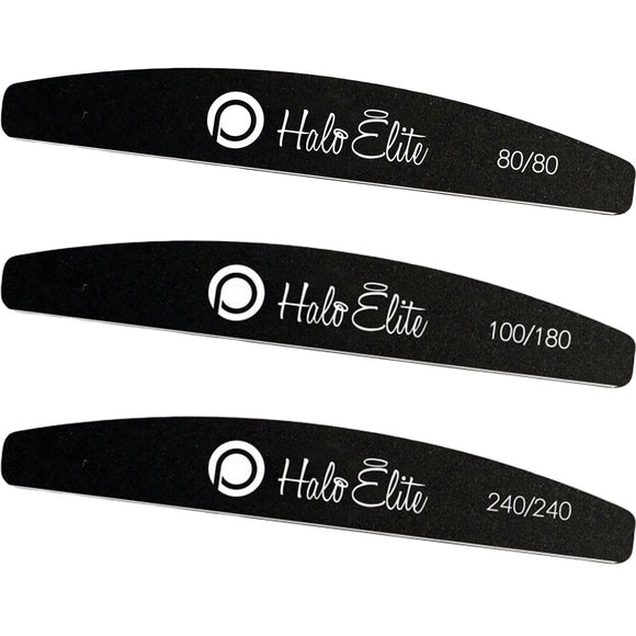 Halo Elite Moon File Black 100/180 Pk 5