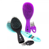 Head Jog 03 Black Oval Paddle Brush With Brush Cleaner