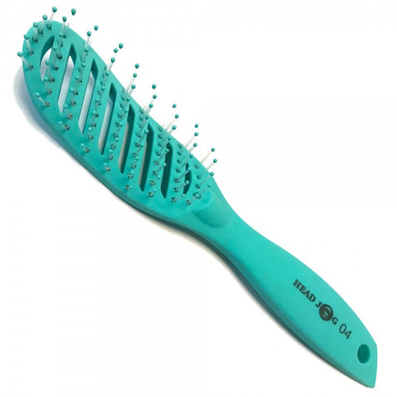 Head Jog 04 Turquoise Curved Vent Brush