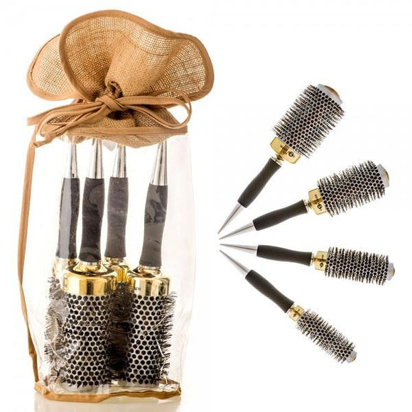 Head Jog Gold Thermal Brush Set