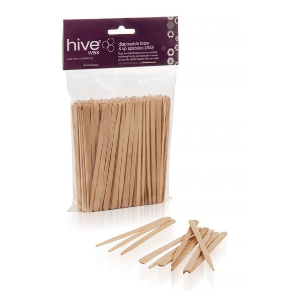 Hive Disposable Mini Wooden Spatulas 15cm x 1cm