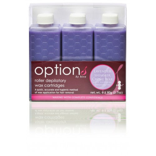 Hive Lavender Shimmer Crème Wax 80g Roller Cartridges (6)