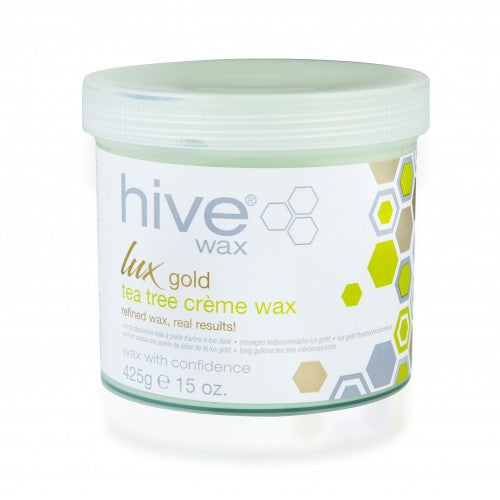 Hive 'Lux Gold' Tea Tree Crème Wax 425G Jar