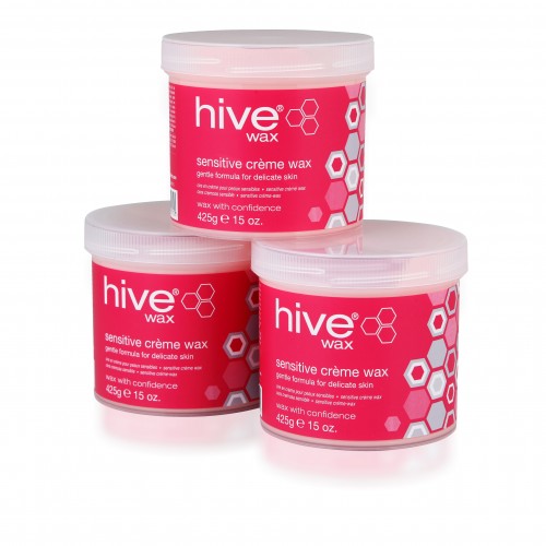 Hive Sensitive Crème Warm Wax 425G Jar - 3For2 Pack