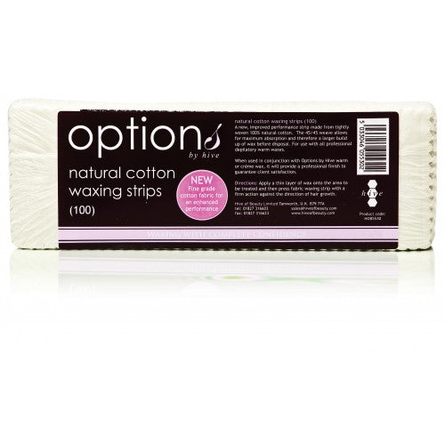 Hive Natural Cotton Waxing Strips 21.5cm x 7.5cm