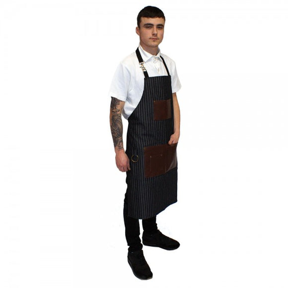 Hair Tools Pinstripe Barber Apron