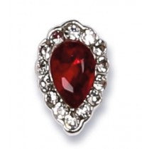 Ruby Pear Nail Jewels