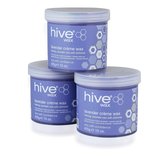 Hive Lavender Shimmer Crème Warm Wax 425g Jar 3for2 Pack