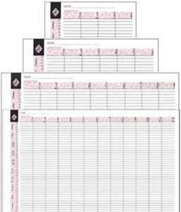 Appointment Sheets 6 Column