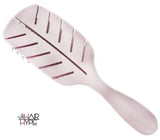 Hair Hype Straw Detangling Brush Pink Leaf
