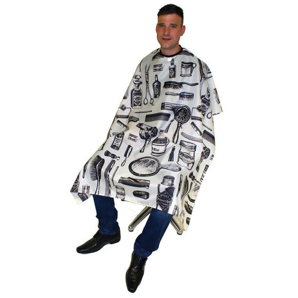 Vintage Barber Gown White